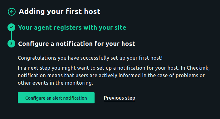 Adding your first host to Checkmk Cloud
