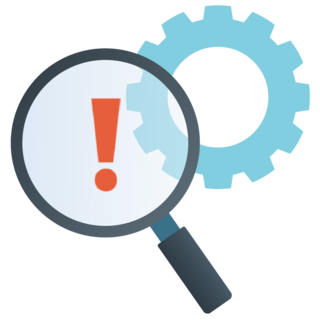Track issues Magnifying glass